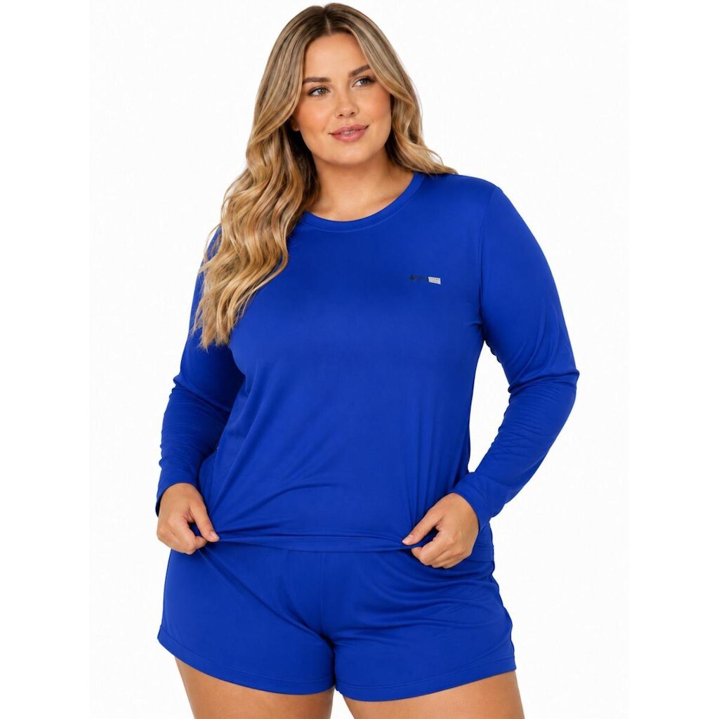 Camiseta Manga Longa Proteção UV FPS50 Feminino Plus Size
