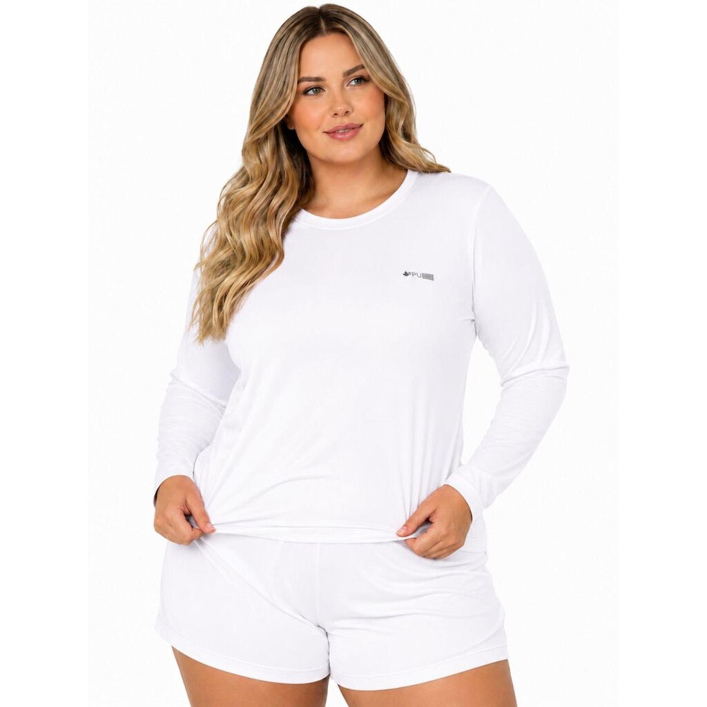 Camiseta Manga Longa Proteção UV FPS50 Feminino Plus Size