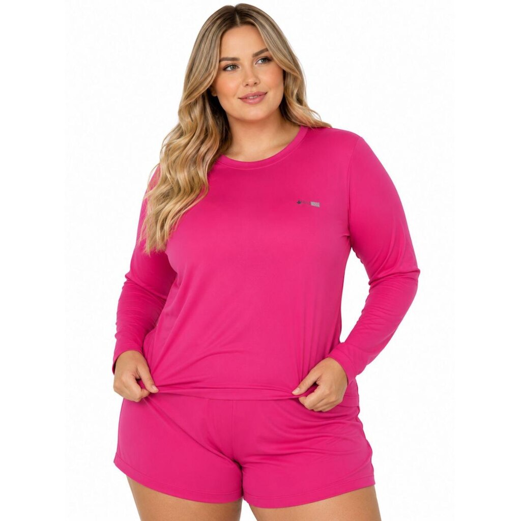 Camiseta Manga Longa Proteção UV FPS50 Feminino Plus Size