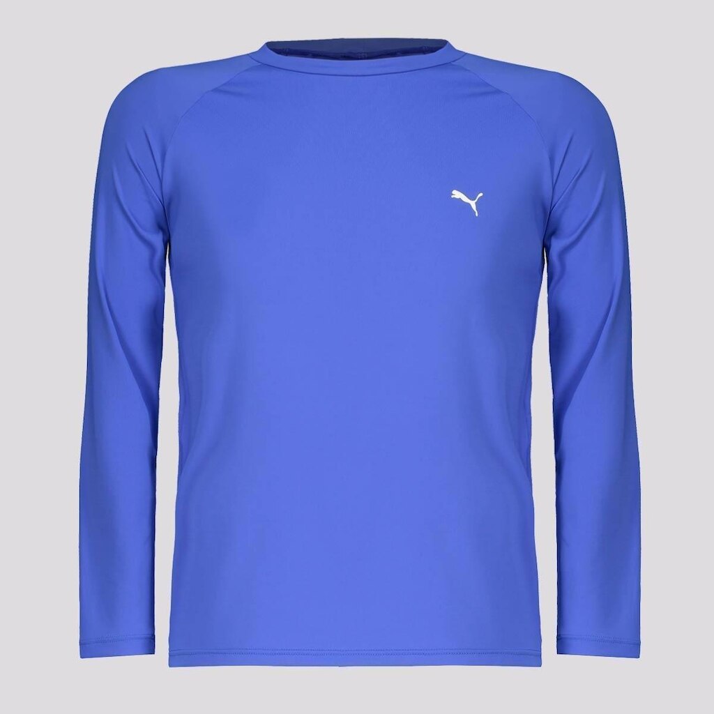Camiseta Manga Longa Puma UV50+ Infantil Azul