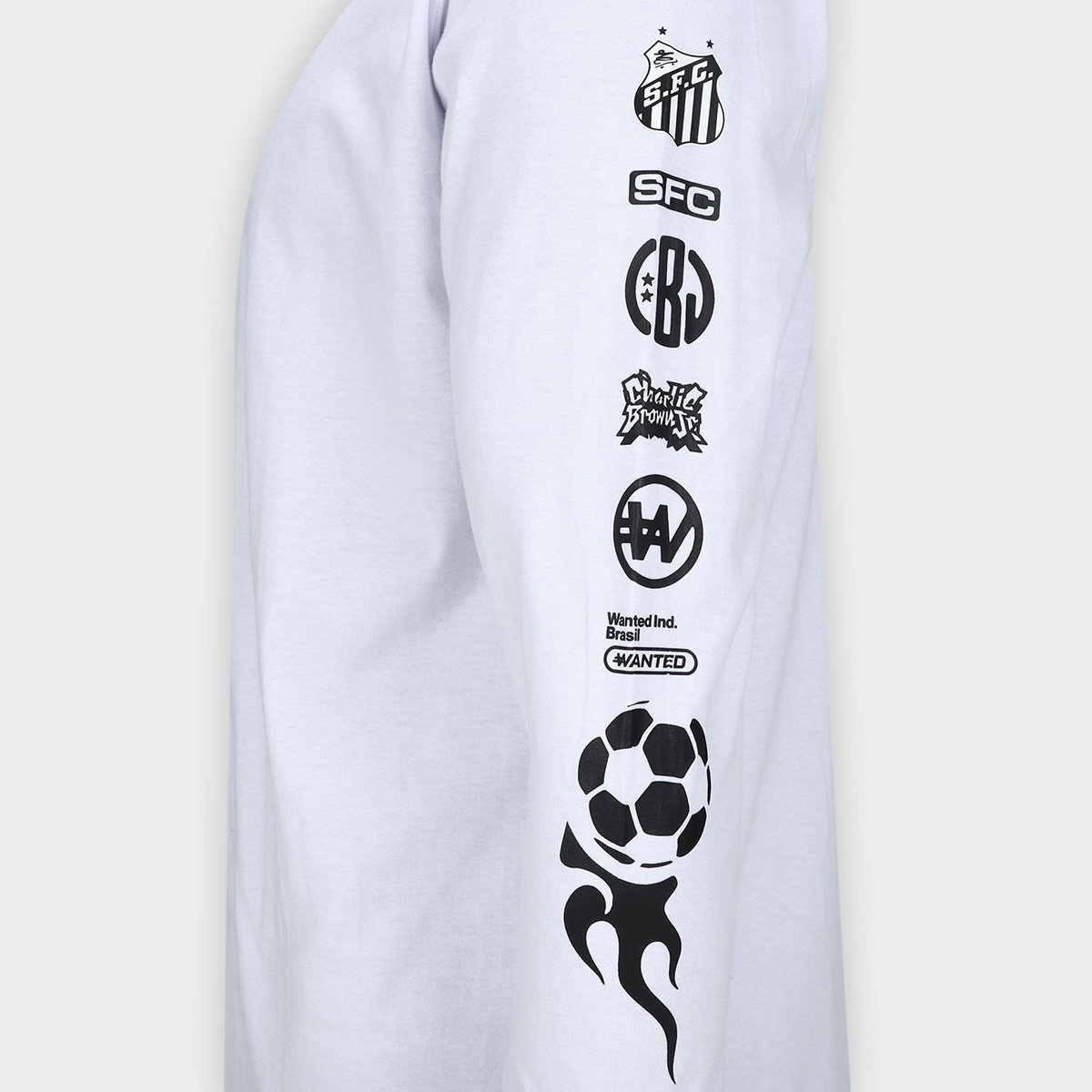 Camiseta Manga Longa Santos Fish Drip Masculina - 4