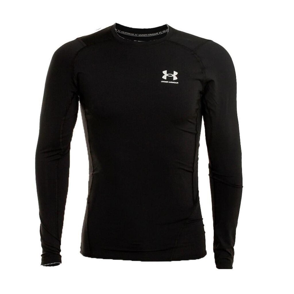 Camiseta Manga Longa Under Armour Style Preto e Prata - Masculino 3G