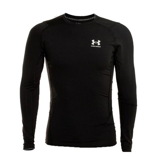 Camiseta Manga Longa Under Armour Style Preto e Prata - Masculino 4GG - Cristal+Preto Menor preço em Camiseta Manga Longa Under Armour Style Preto e Prata - Masculino 4GG - Cristal+Preto