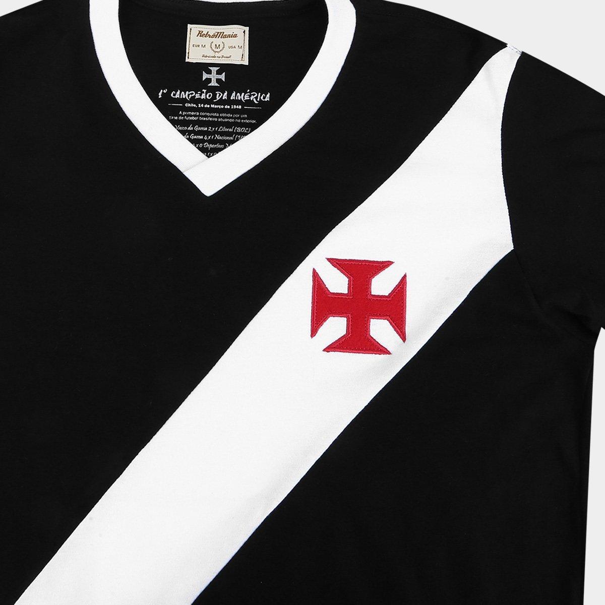 Camiseta Manga Longa Vasco 1948 Retrômania Masculina - 3