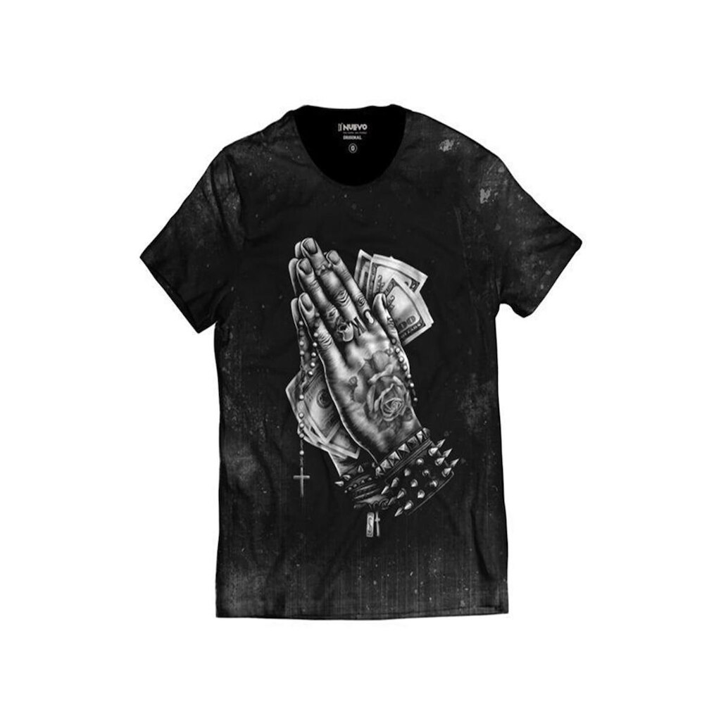 Camiseta Mão Orando Blessed Rock