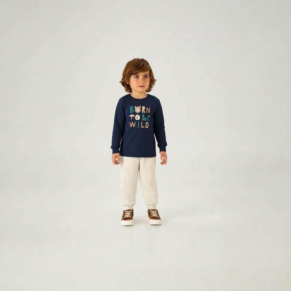 Camiseta Marinho Primeiros Passos Pulla Bulla Menino - 55263-58