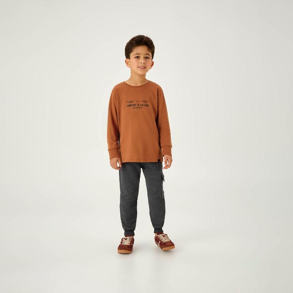 Camiseta Marrom Infantil Pulla Bulla Menino - 55363-600
