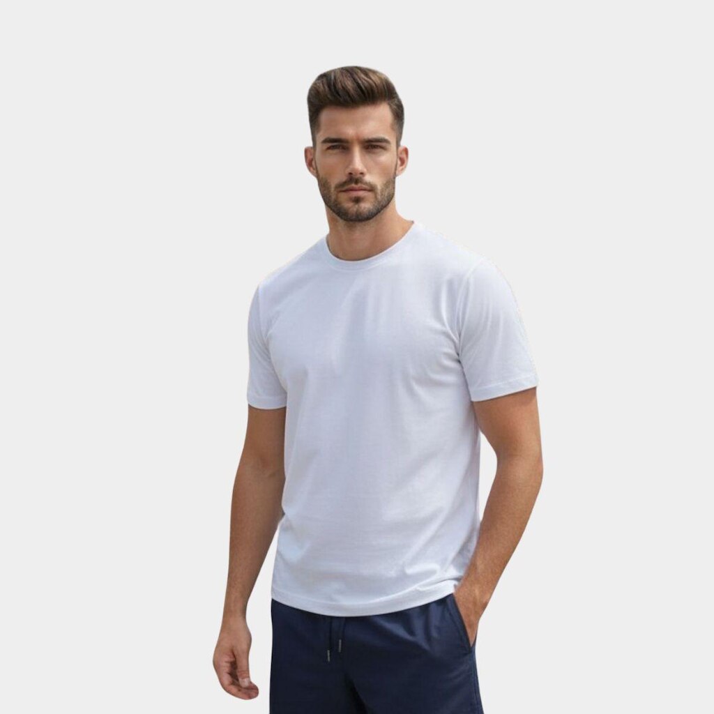 Camiseta Masculina 100% Algodão Básica Premium Medson