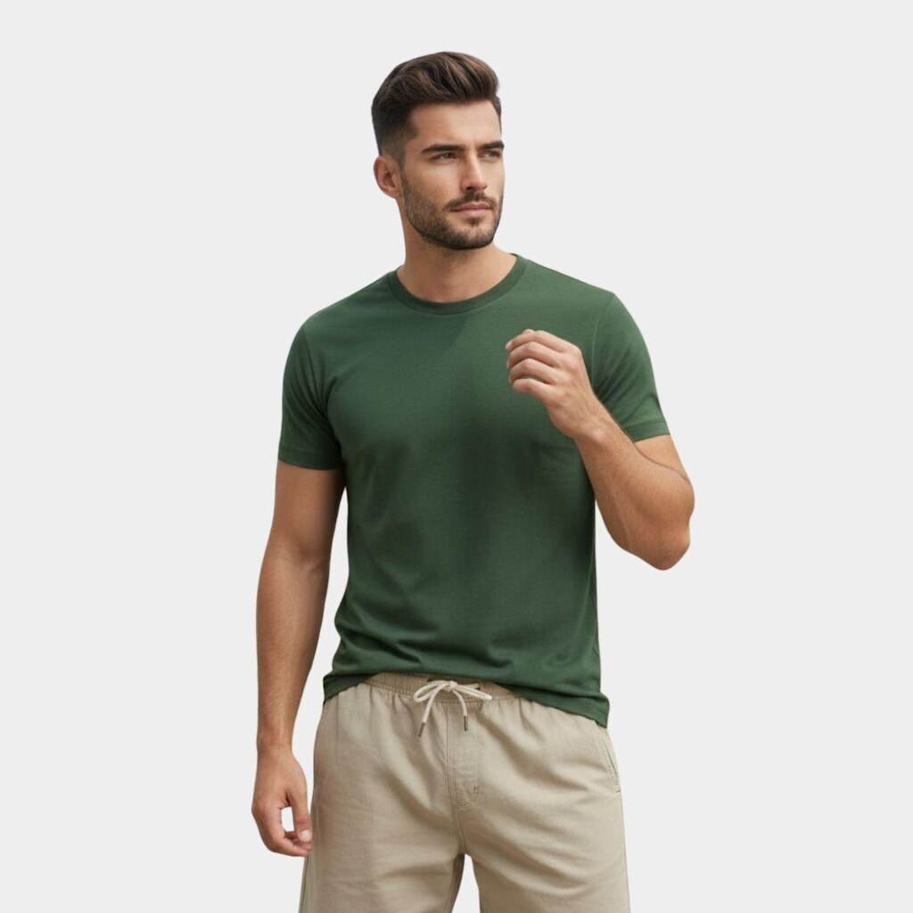 Camiseta Masculina 100% Algodão Básica Premium Medson