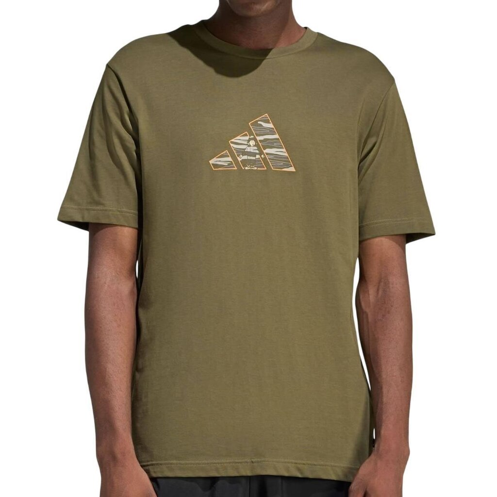 Camiseta Masculina Adidas Verde Oliva - JZ75