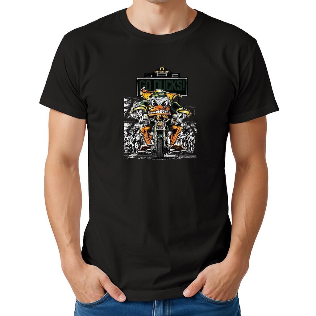 Camiseta Masculina Algodão Estampa Go Duckrs Manga Curta