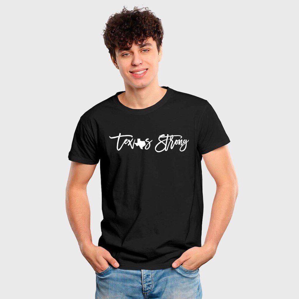Camiseta Masculina Algodão Estampa Texas Casual
