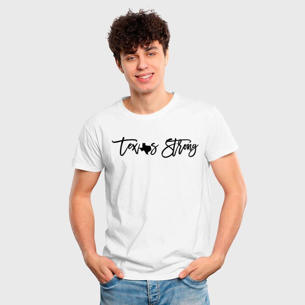 Camiseta Masculina Algodão Estampa Texas Casual