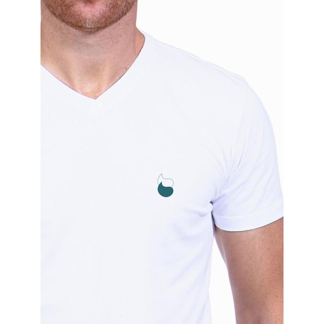 Camiseta Masculina Algodão Gola V