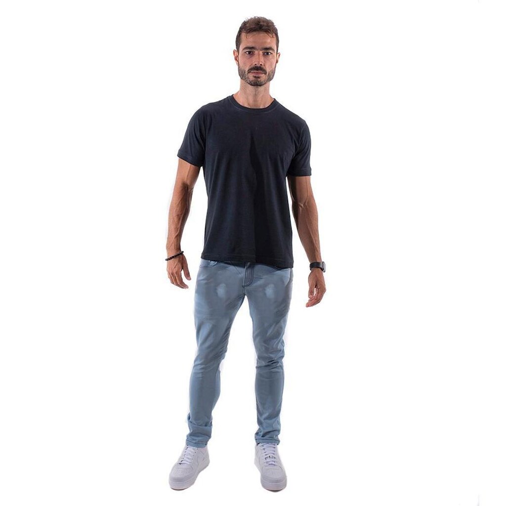 Camiseta Masculina Algodão Manga Curta Lisa Básica Camisa