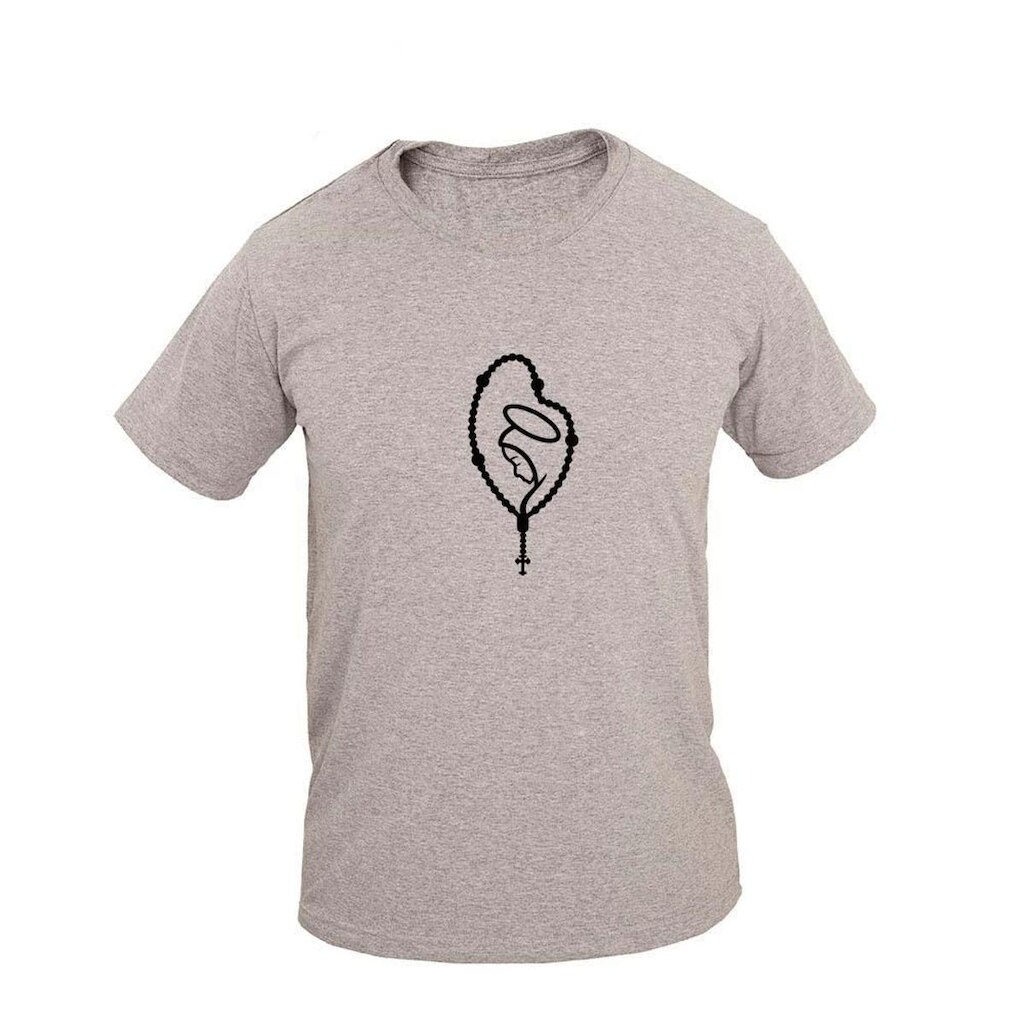 Camiseta Masculina Algodão Manga Curta Terço Casual