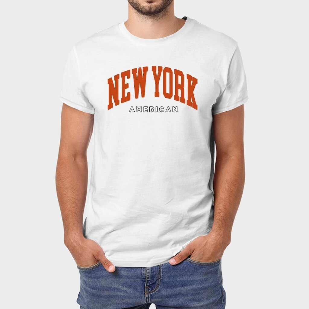 Camiseta Masculina Algodão New York Algodão Premium