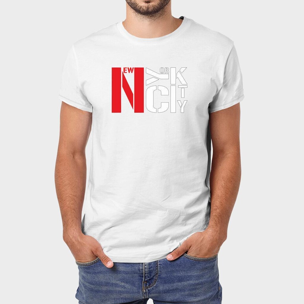 Camiseta Masculina Algodão New York Premium