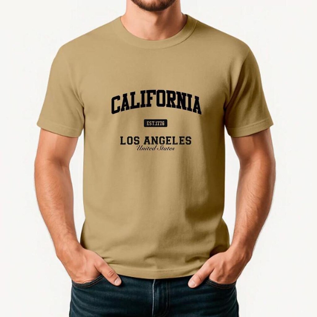 Camiseta Masculina Algodão Premium CALIFORNIA