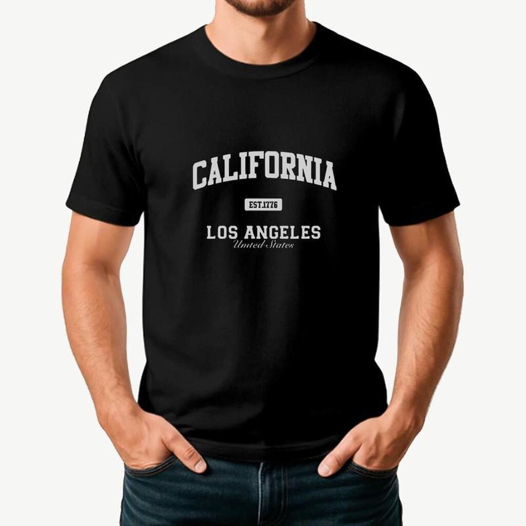 Camiseta Masculina Algodão Premium CALIFORNIA