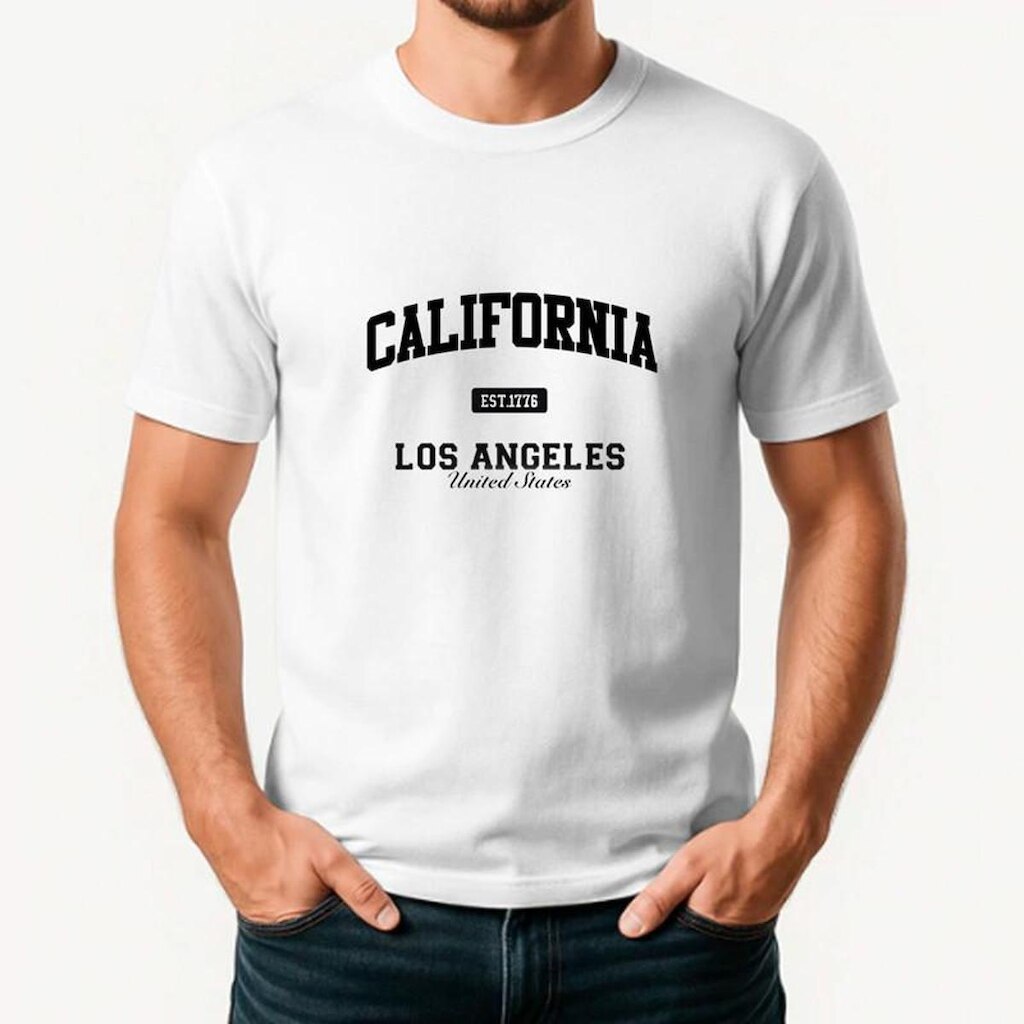 Camiseta Masculina Algodão Premium CALIFORNIA