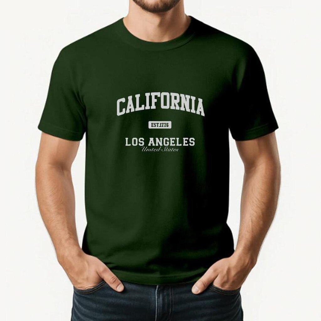 Camiseta Masculina Algodão Premium CALIFORNIA