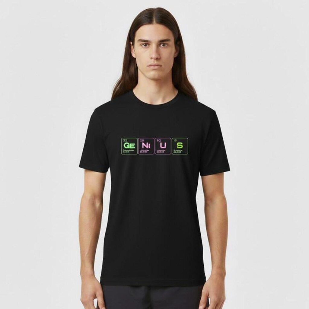 Camiseta Masculina Algodão Premium GENIUS NERD GEEK