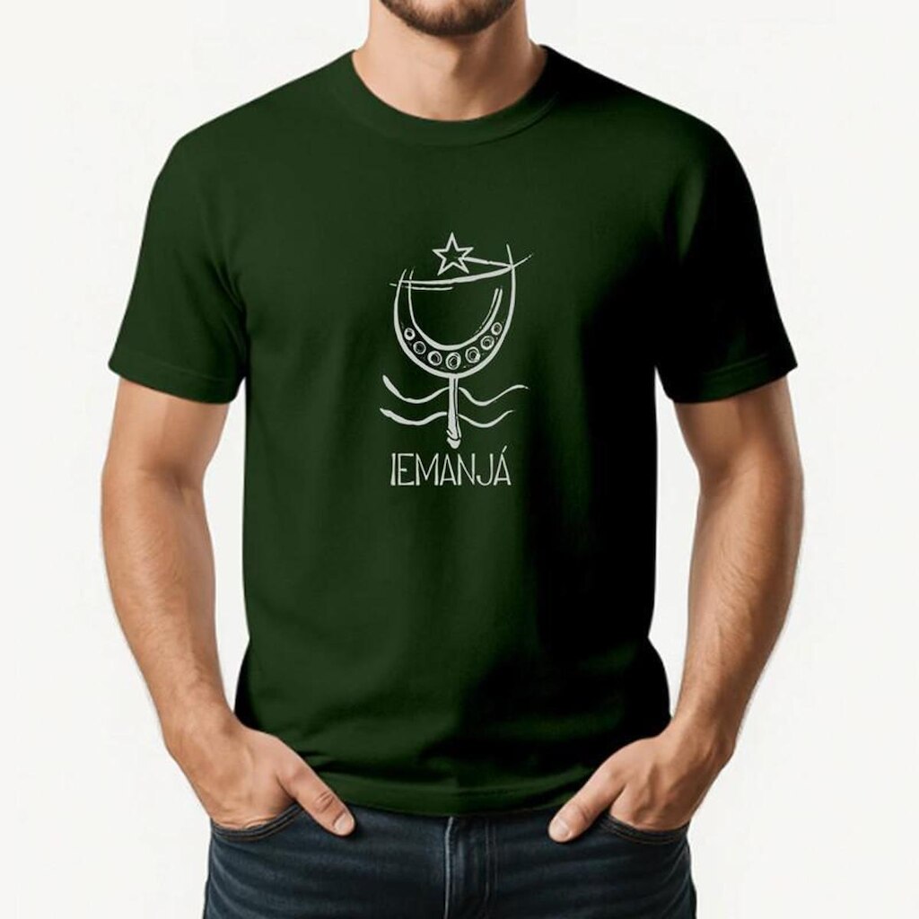 Camiseta Masculina Algodão Premium IEMANJA