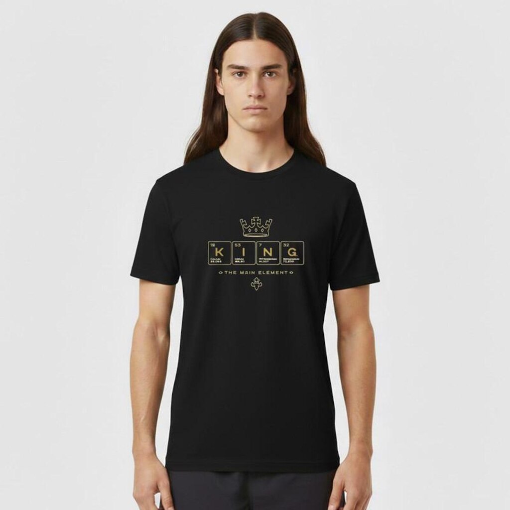 Camiseta Masculina Algodão Premium KING TABELA PERIODICA