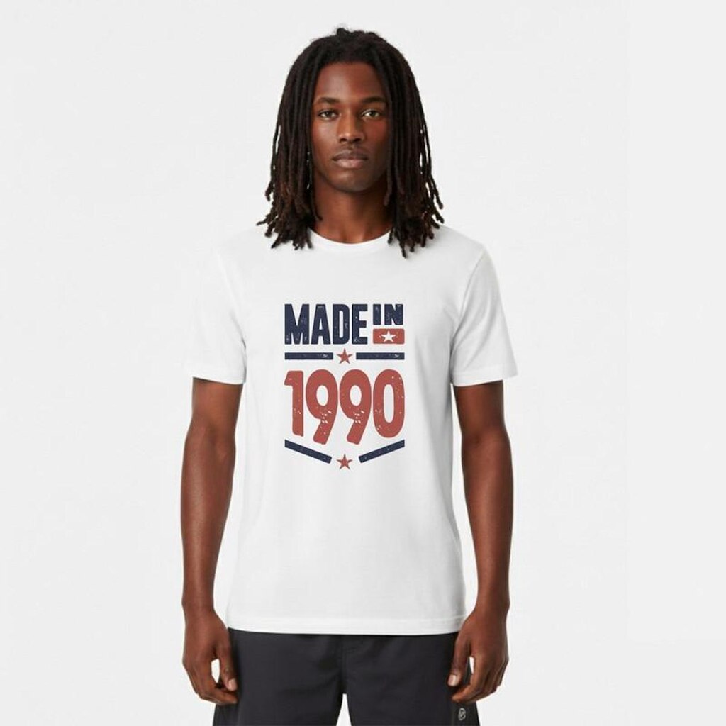 Camiseta Masculina Algodão Premium MADE IN 1990