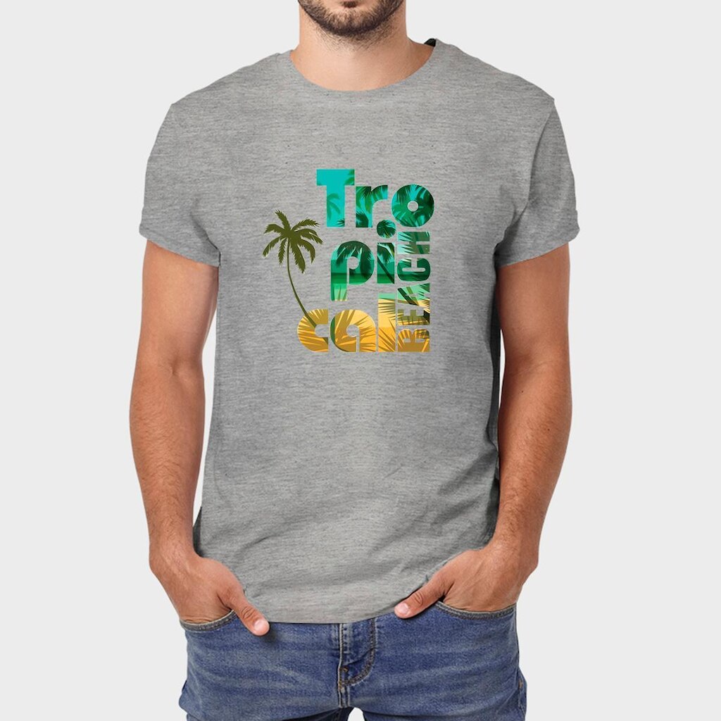 Camiseta Masculina Algodão Tropical Premium