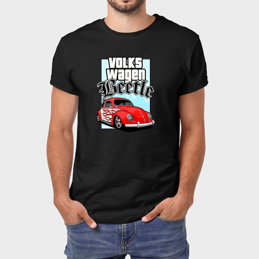 Camiseta Masculina Algodão VW Beetle Premium