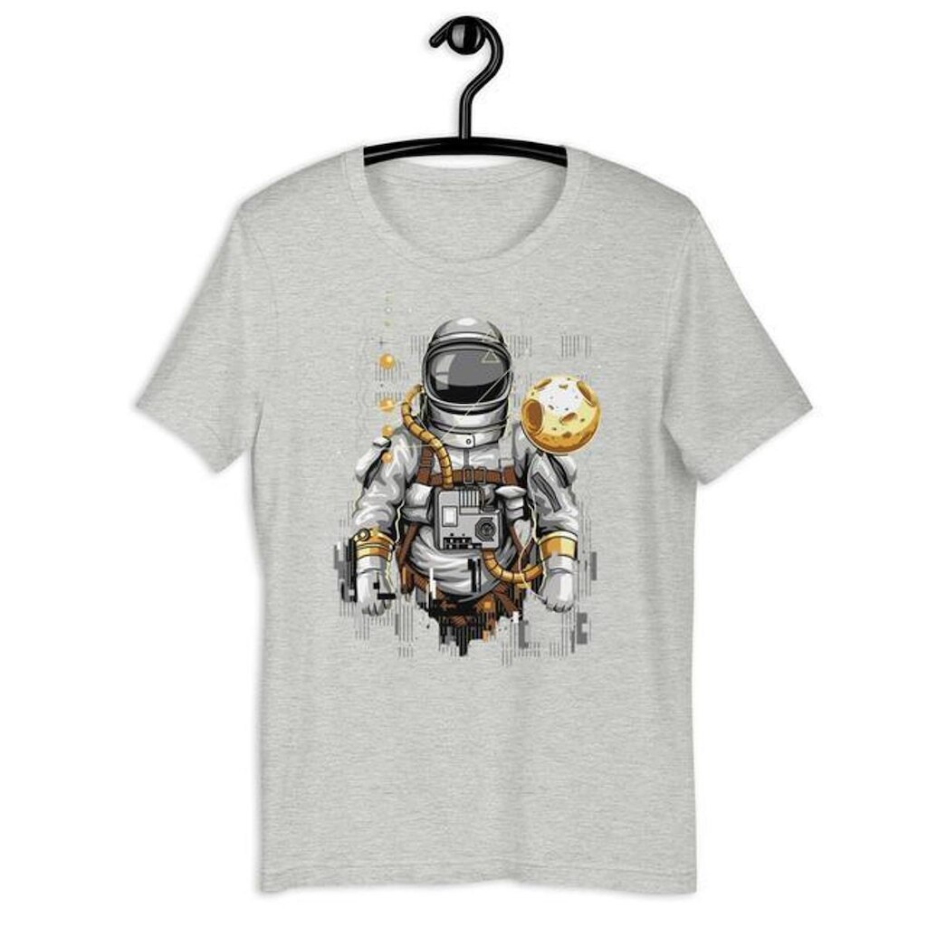 Camiseta Masculina Astronauta Yellow Moon