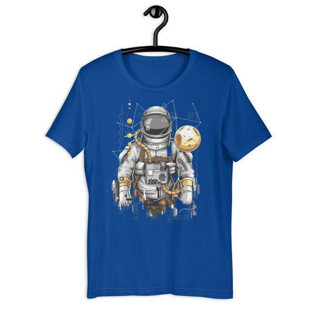Camiseta Masculina Astronauta Yellow Moon