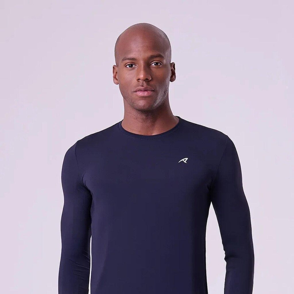 Camiseta Masculina Authen Keep Cool Manga Longa - Preta