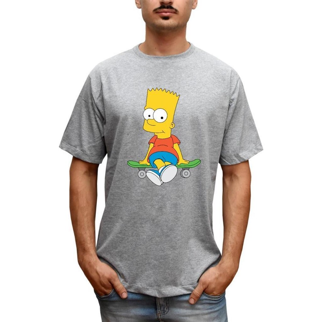Camiseta Masculina Bart Simpsons Skate