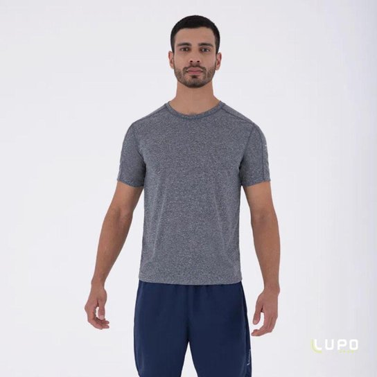 Camiseta Masculina Basic Run Lupo Sport - Cinza Menor preço em Camiseta Masculina Basic Run Lupo Sport - Cinza