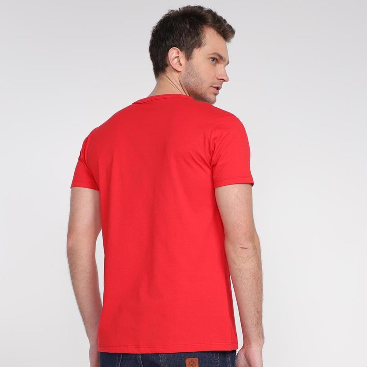 camisa masculina de algodão manga curta