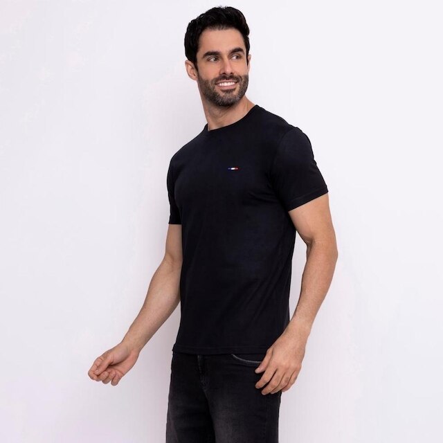 Camiseta Masculina Básica FMF com Bordado Algodão Premium França