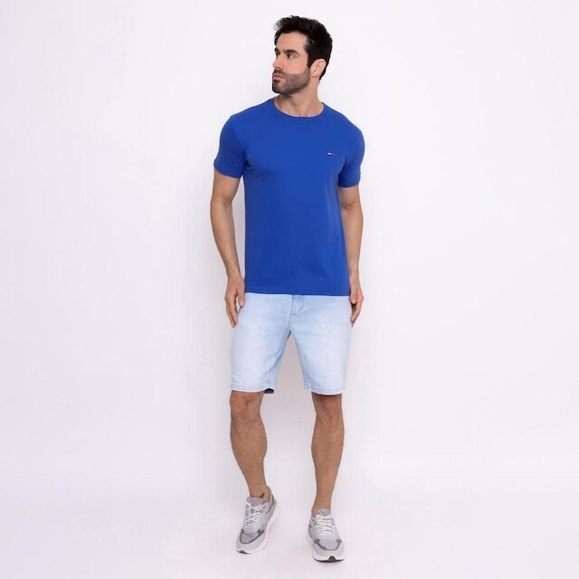 Camiseta Masculina Básica FMF com Bordado Algodão Premium França