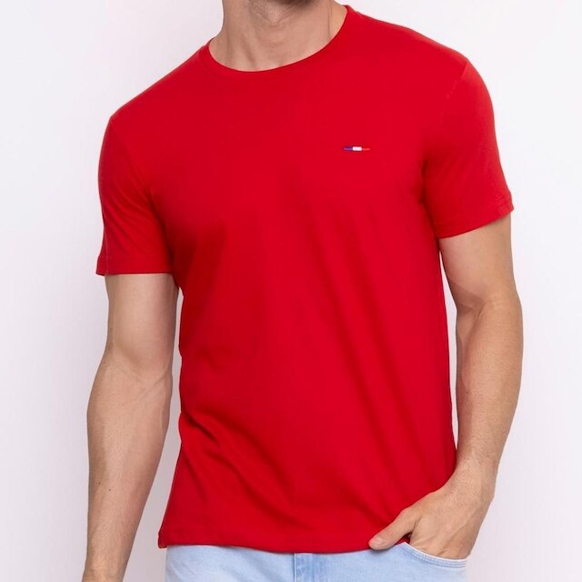 Camiseta Masculina Básica FMF com Bordado Algodão Premium França