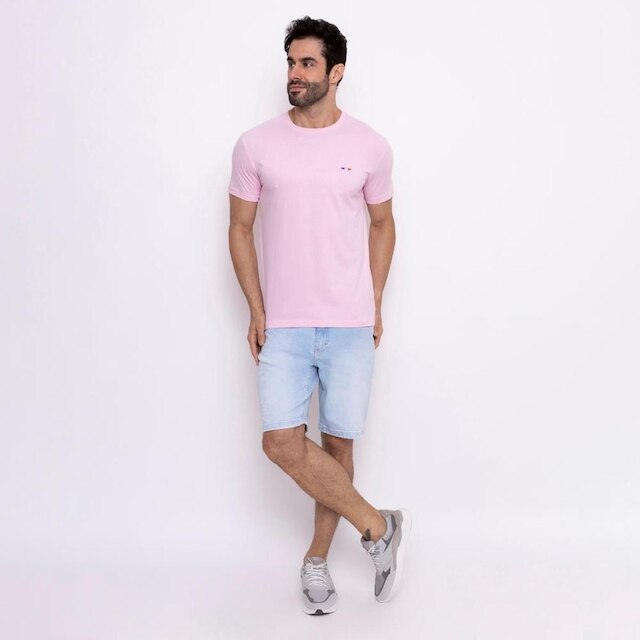 Camiseta Masculina Básica FMF com Bordado Algodão Premium França