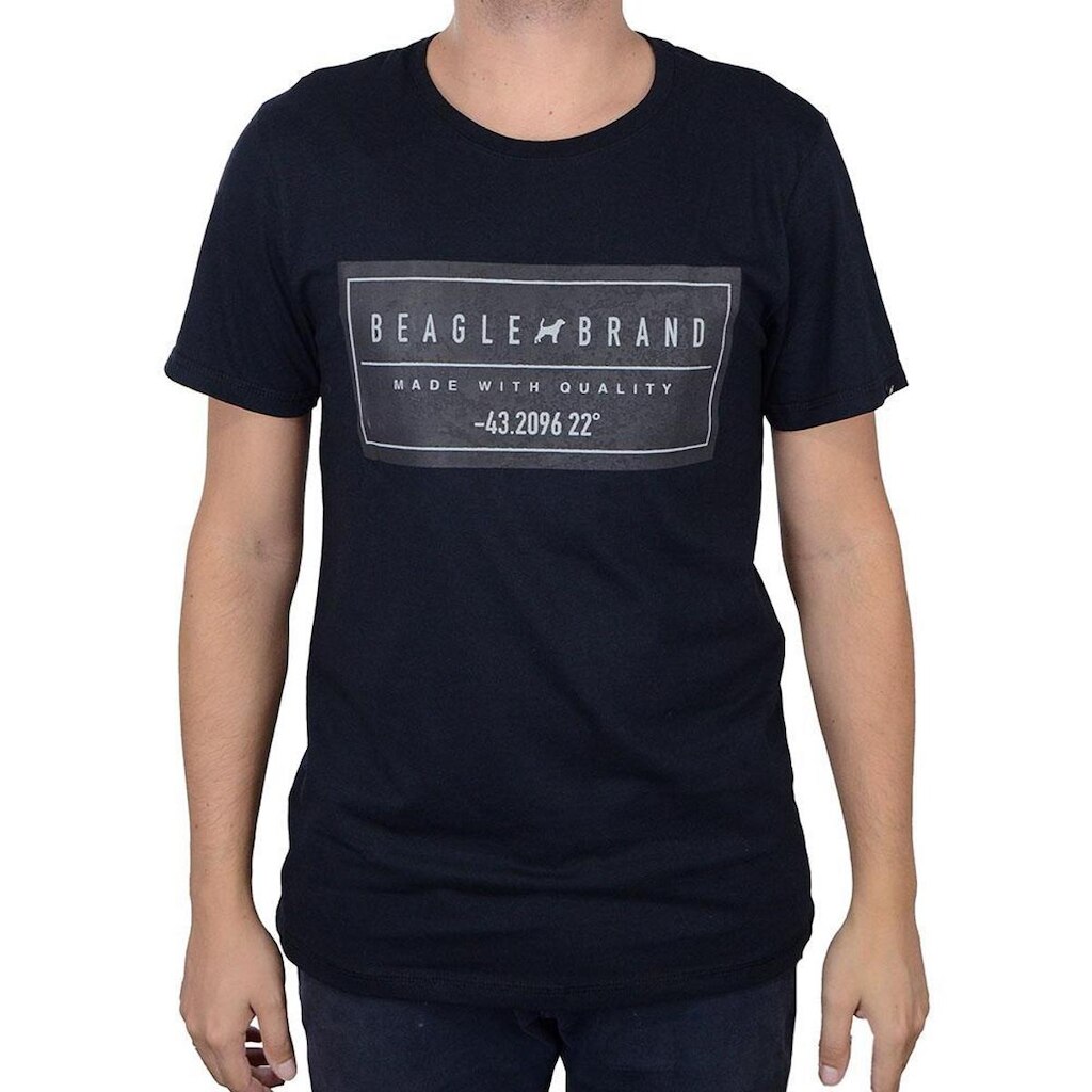 Camiseta Masculina Beagle Mc Estampada Preta - 05600