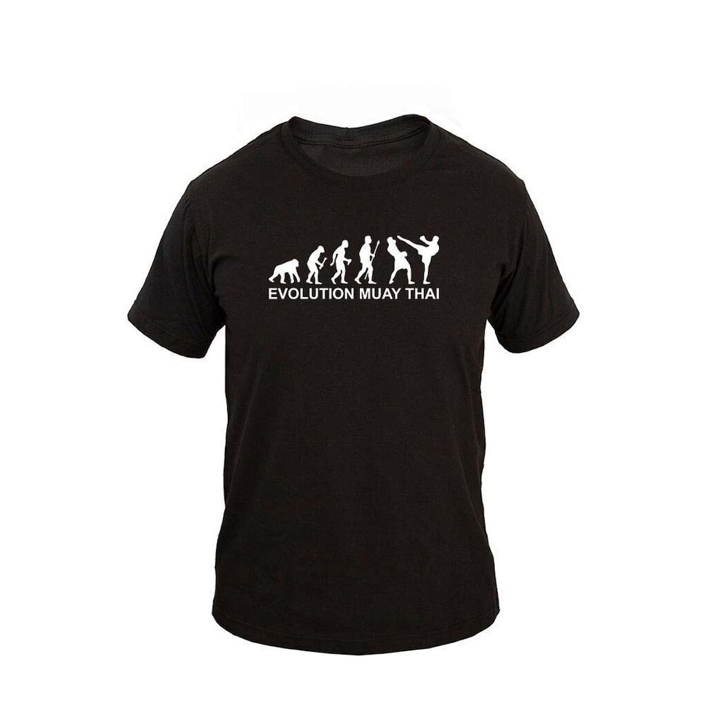 Camiseta Masculina Casual Algodão Manga Curta Evolution Muay