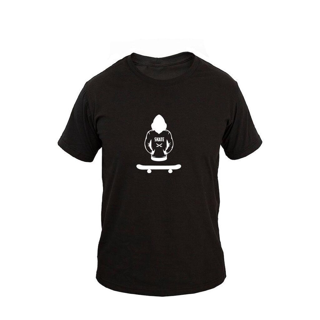 Camiseta Masculina Casual Algodão Manga Curta Skate Board