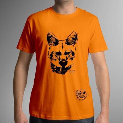 Camiseta Masculina - Coleção Lobo Guará - Laranja | Netshoes