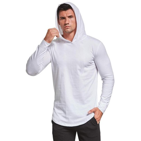 Camiseta Masculina Com Capuz Camisa Manga Longa Branca Branco Netshoes Camiseta Masculina Com Capuz Camisa Manga Longa Branca Branco Netshoes