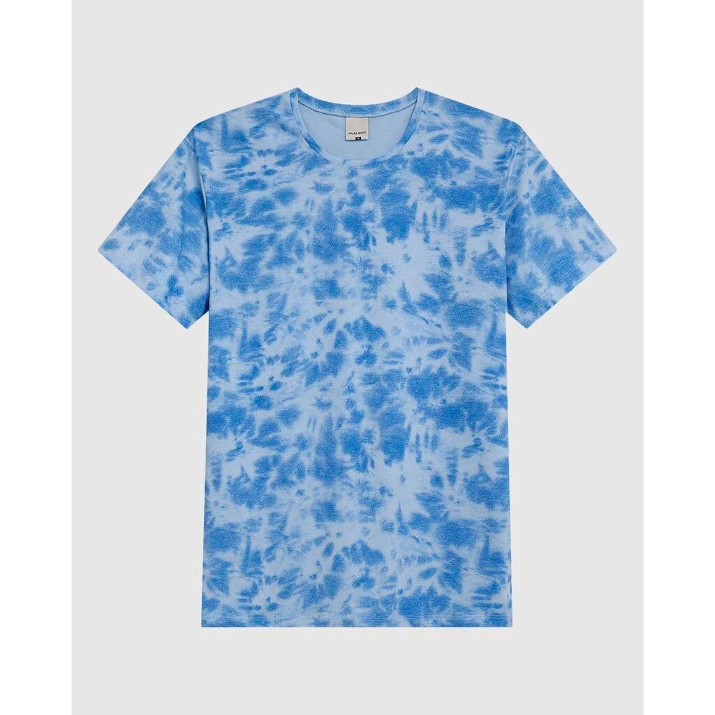 Camiseta Masculina Decote Redondo Manga Curta Estampa Tie Dye Em Algodão