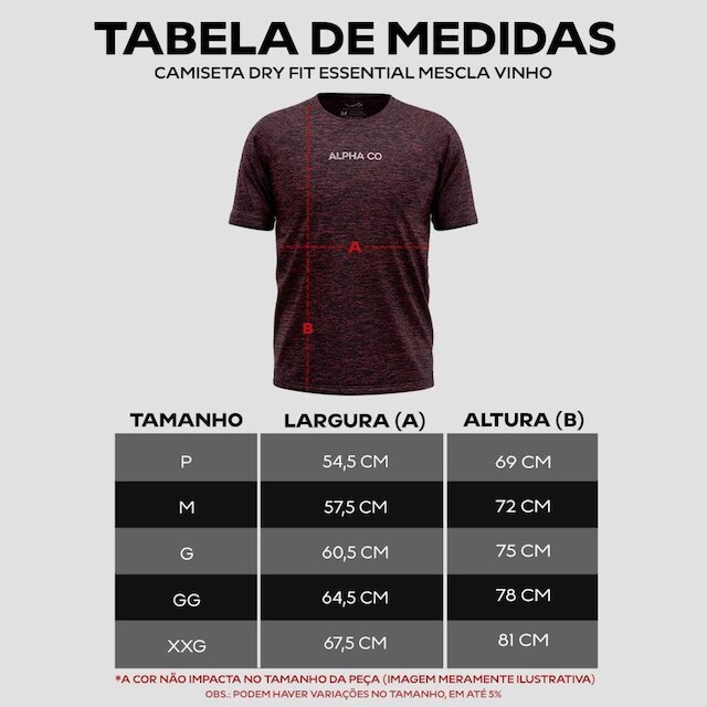 Camiseta Masculina Dry Essential Mescla Alpha