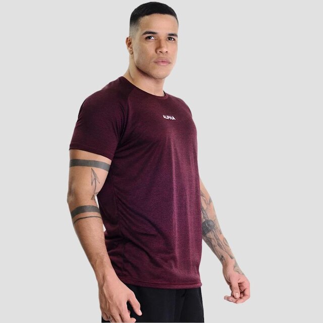 Camiseta Masculina Dry Essential Mescla Alpha